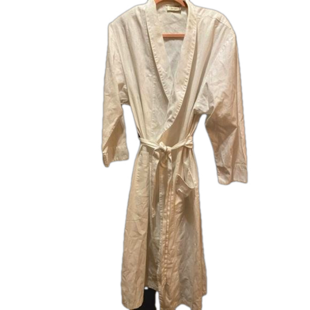 VTG Victoria's Secret Gold Label Cotton Robe White P/S